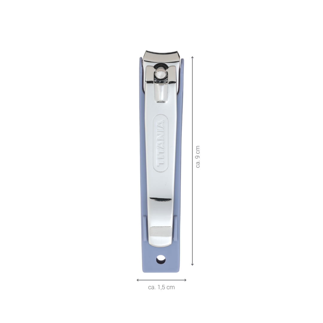 Verchromter Fußnagelknipser mit Auffangschale (9 cm)