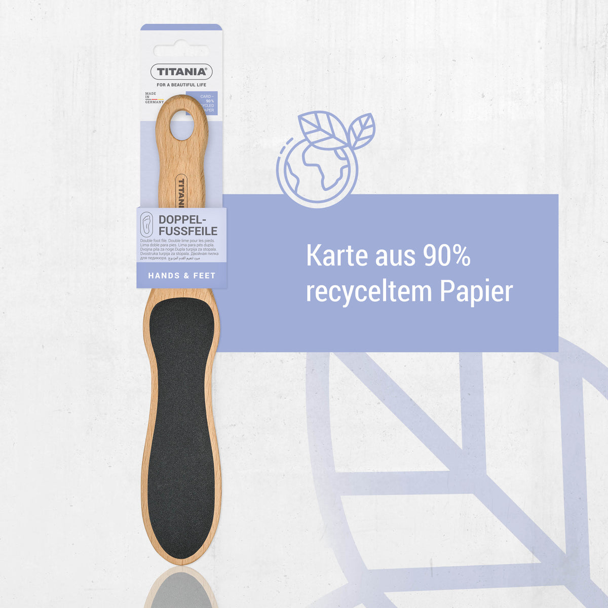 Doppel-Holzfußfeile für die Pediküre