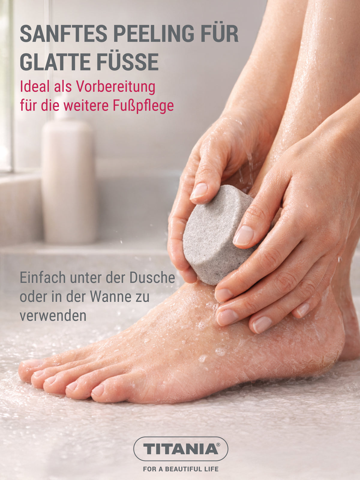 3in1 Fußpeeling Seife, Festes Fuß Peeling mit Sheabutter & Glycerin