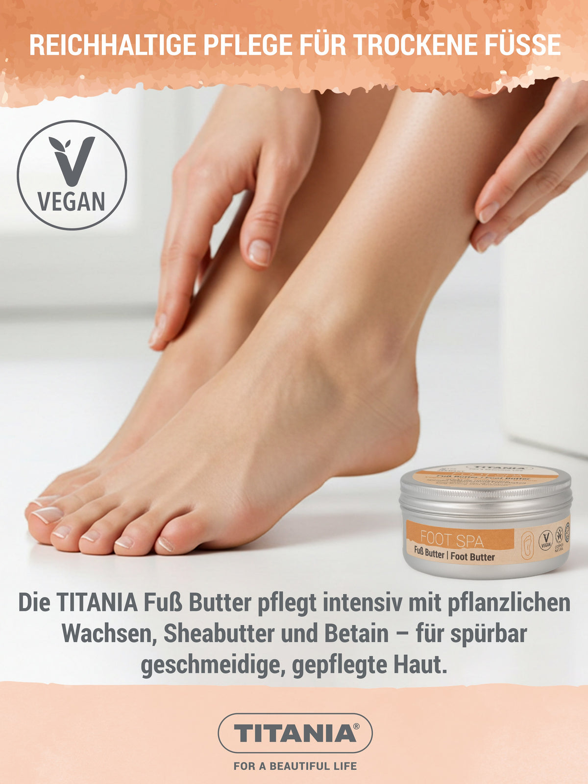 Fuß Butter für trockene Füße