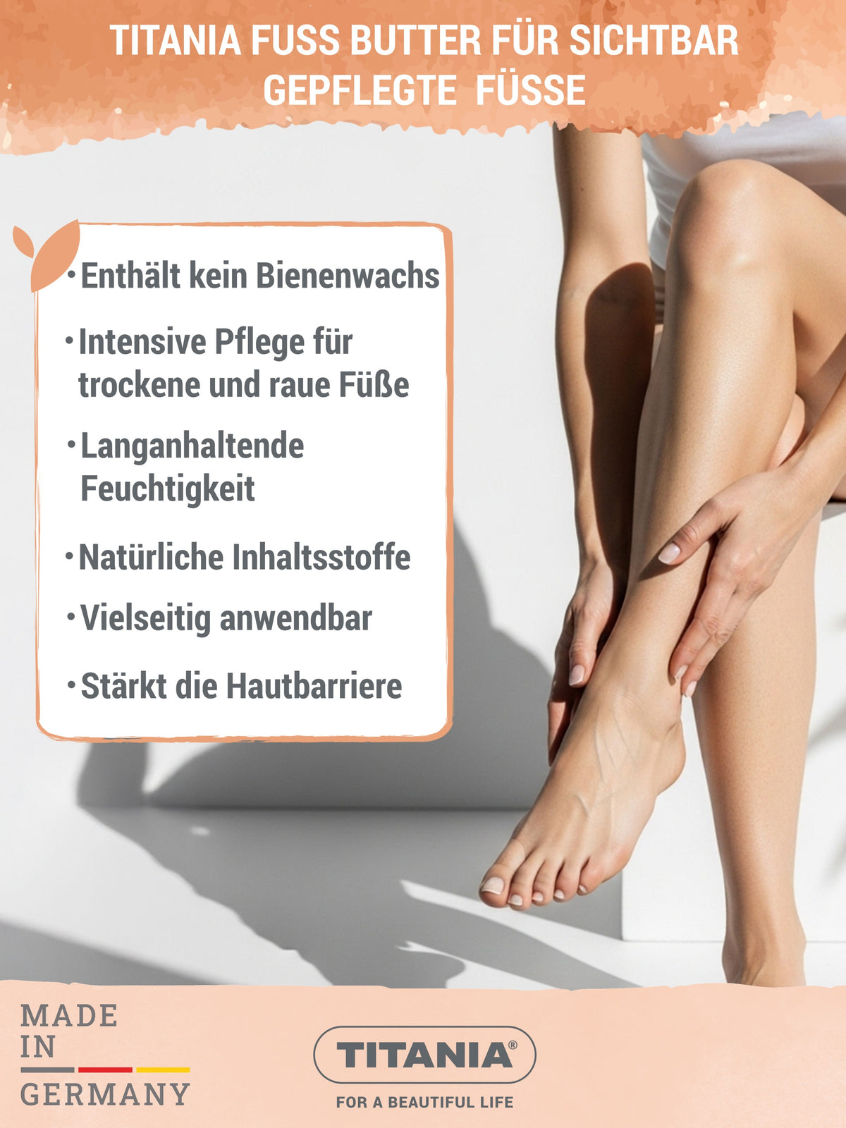 Fuß Butter für trockene Füße