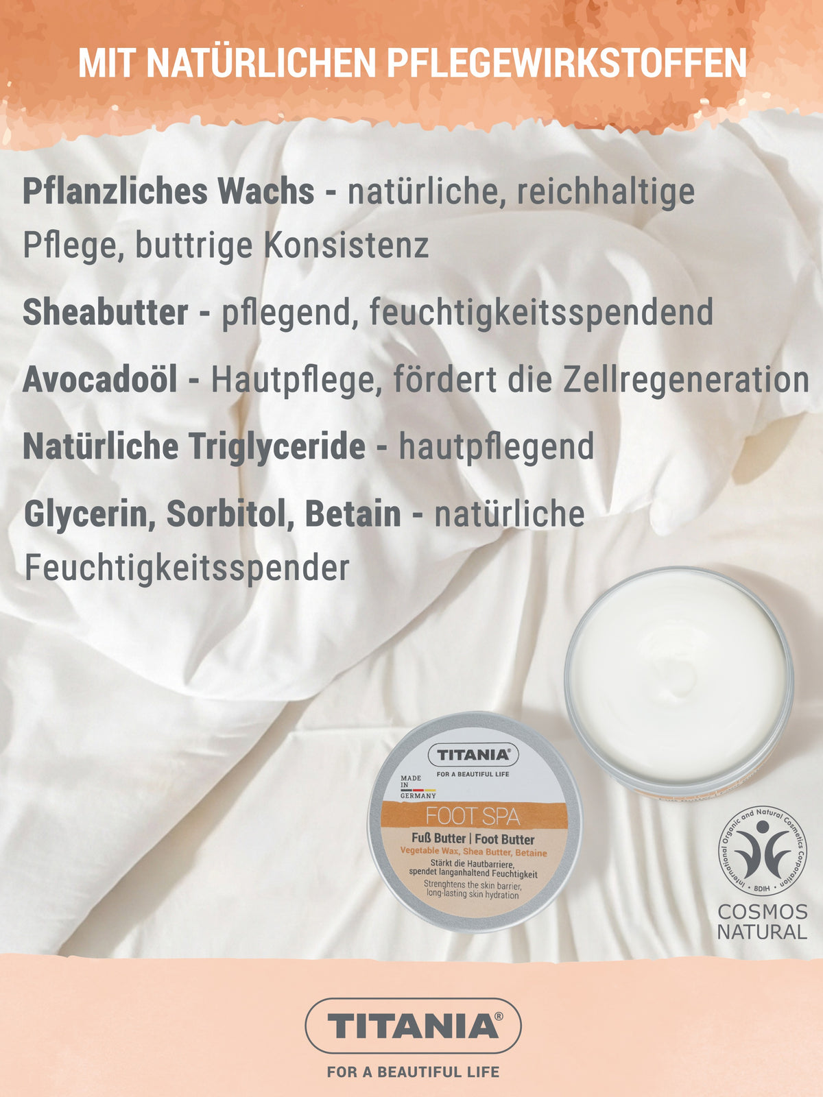 Fuß Butter für trockene Füße