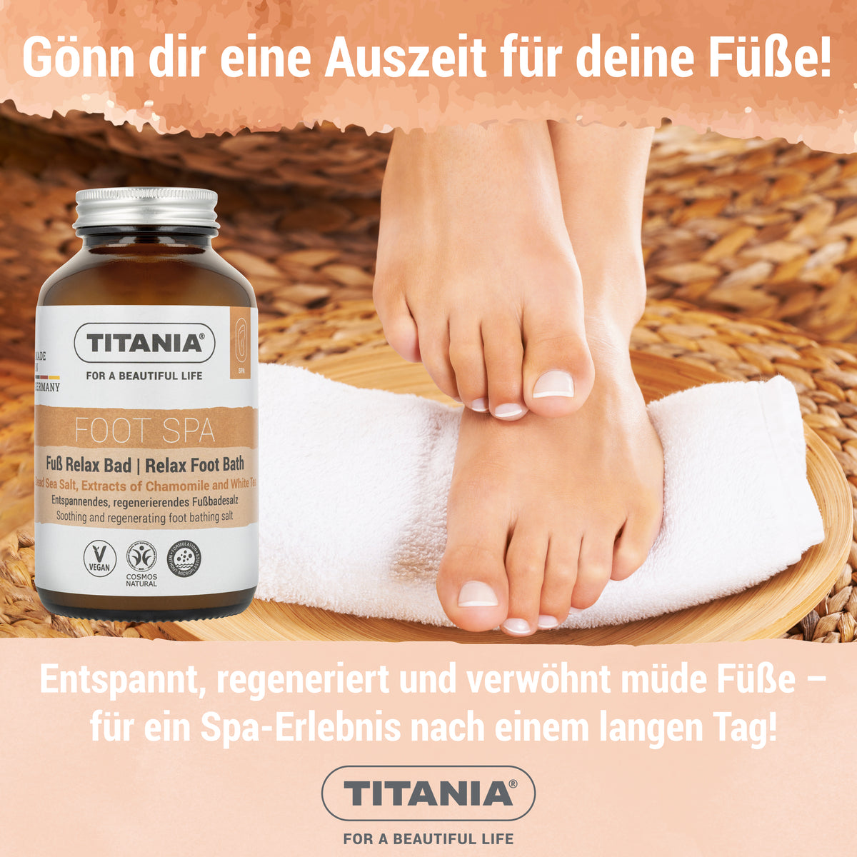 Fußbadesalz mit Kamillen- & Weißem Tee-Extrakt