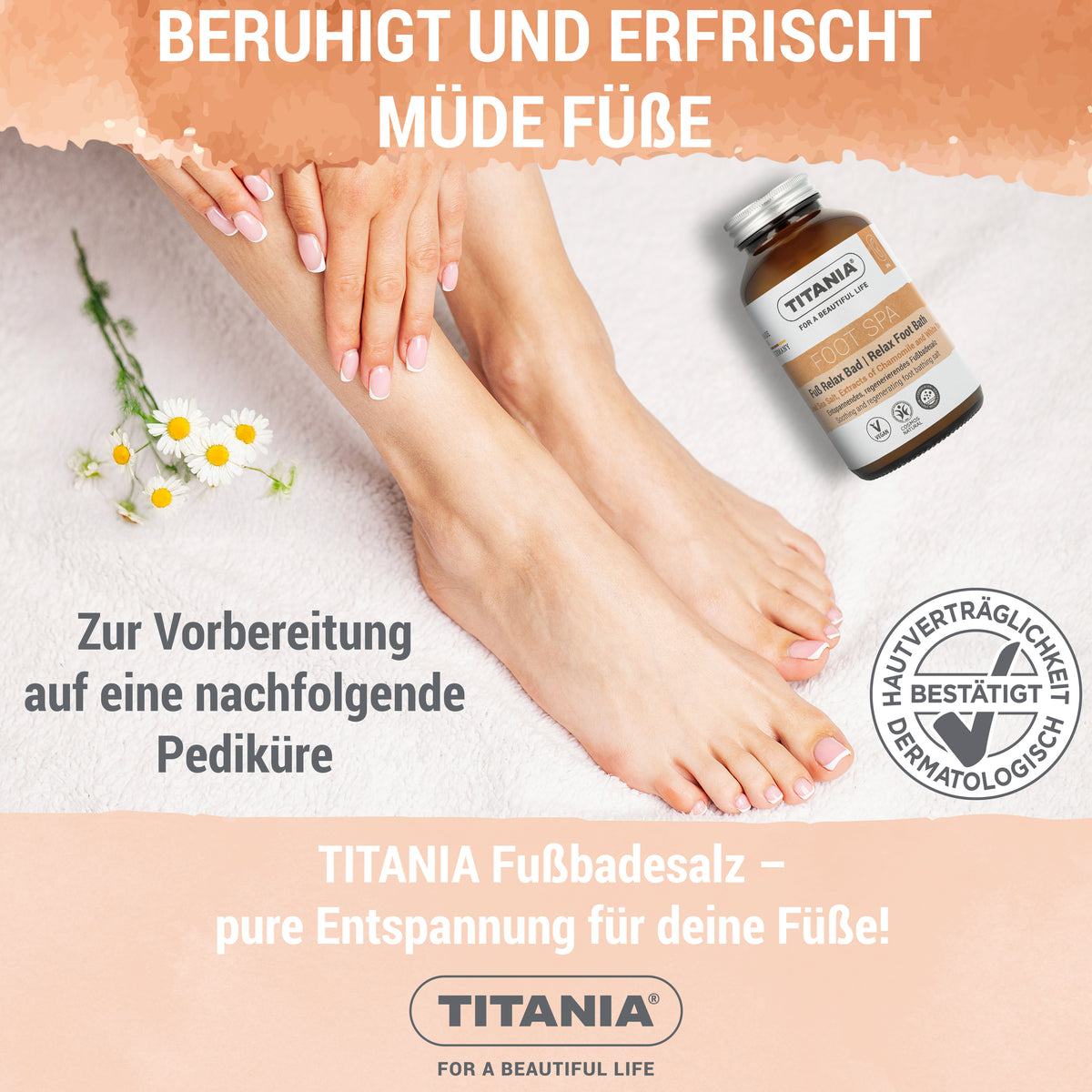 Fußbadesalz mit Kamillen- & Weißem Tee-Extrakt