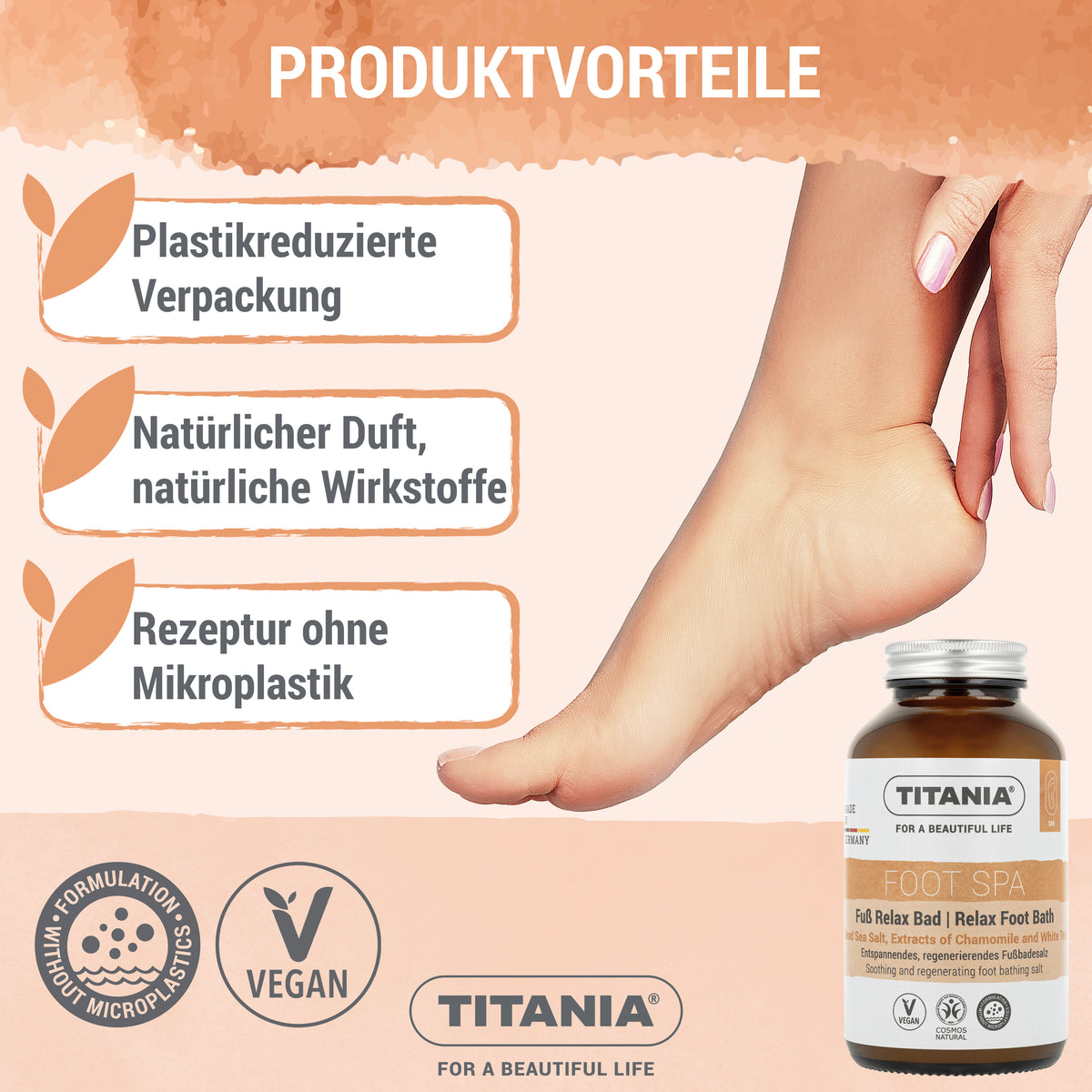Fußbadesalz mit Kamillen- & Weißem Tee-Extrakt