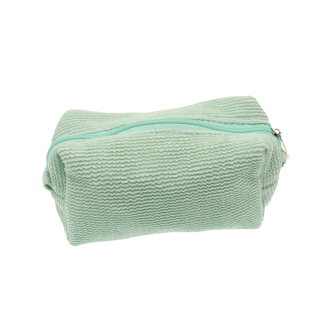 Kosmetiktasche Türkis Wellen-Design