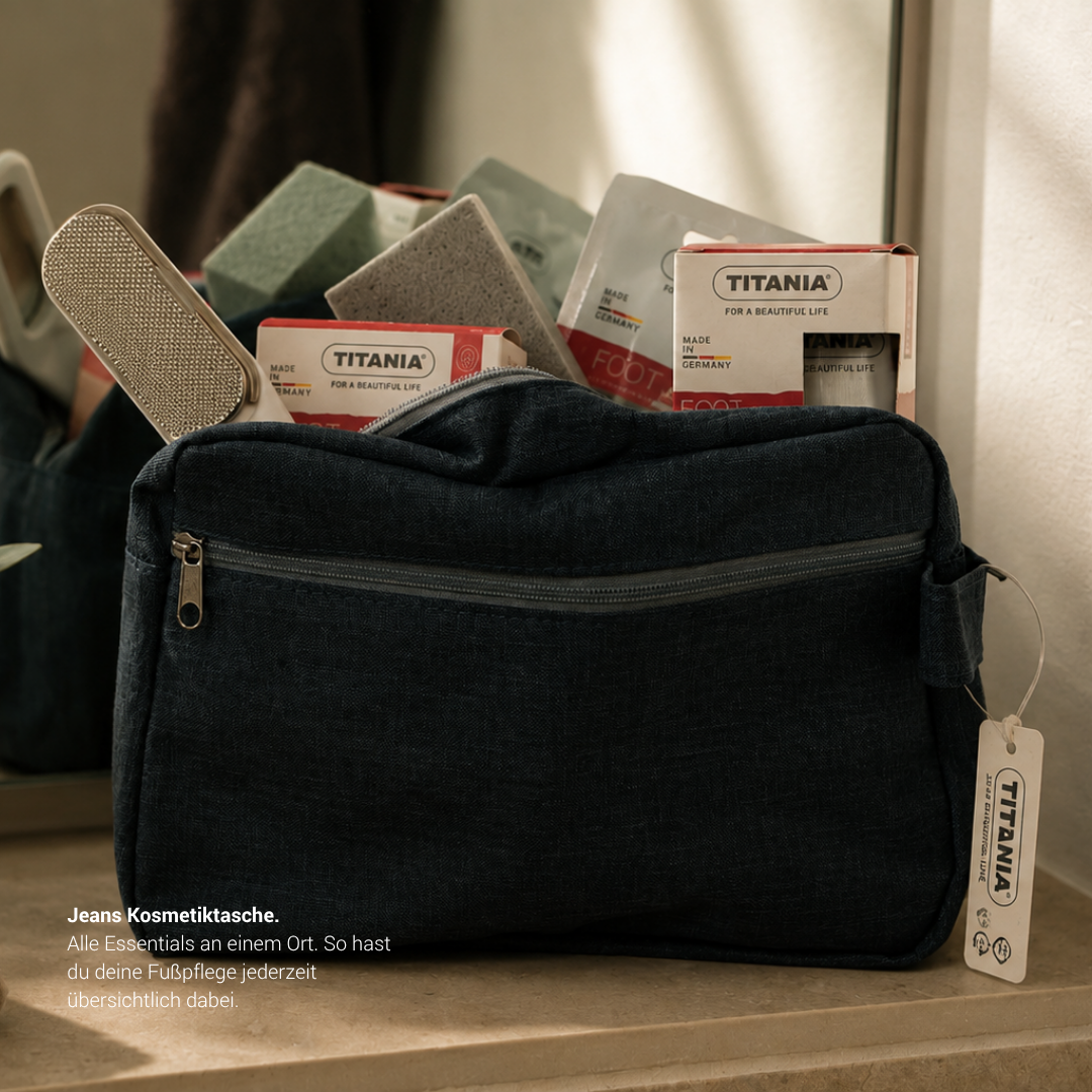 Kosmetiktasche Jeans-Design Blau