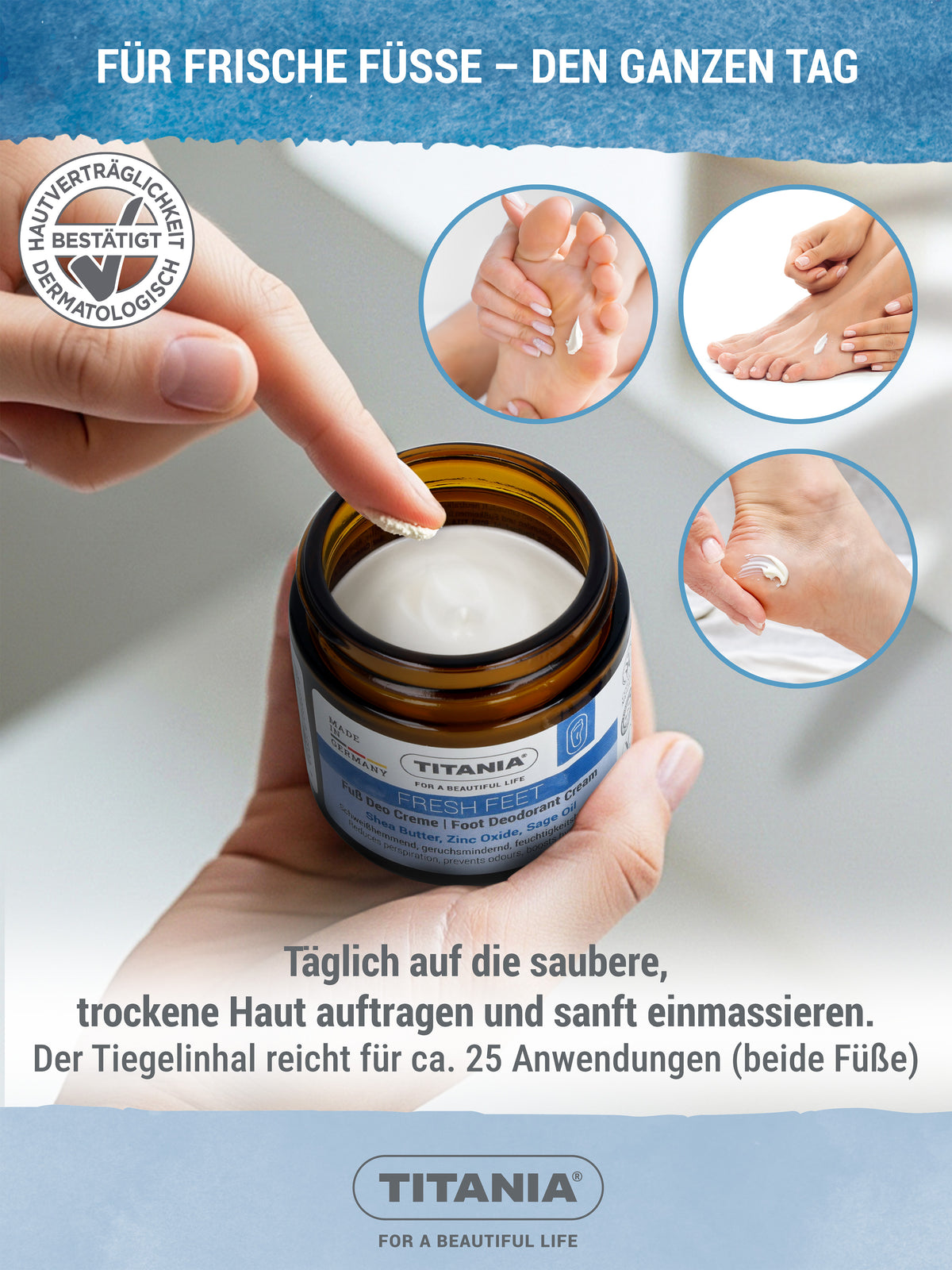 Fuß Deo Creme geruchsmindernd & schweißhemmend