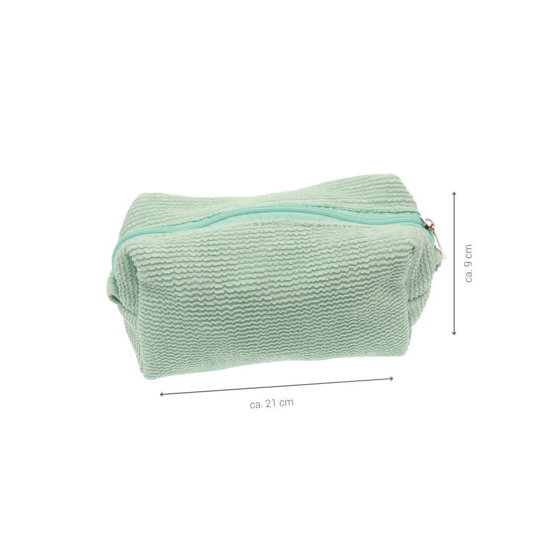 Kosmetiktasche Türkis Wellen-Design