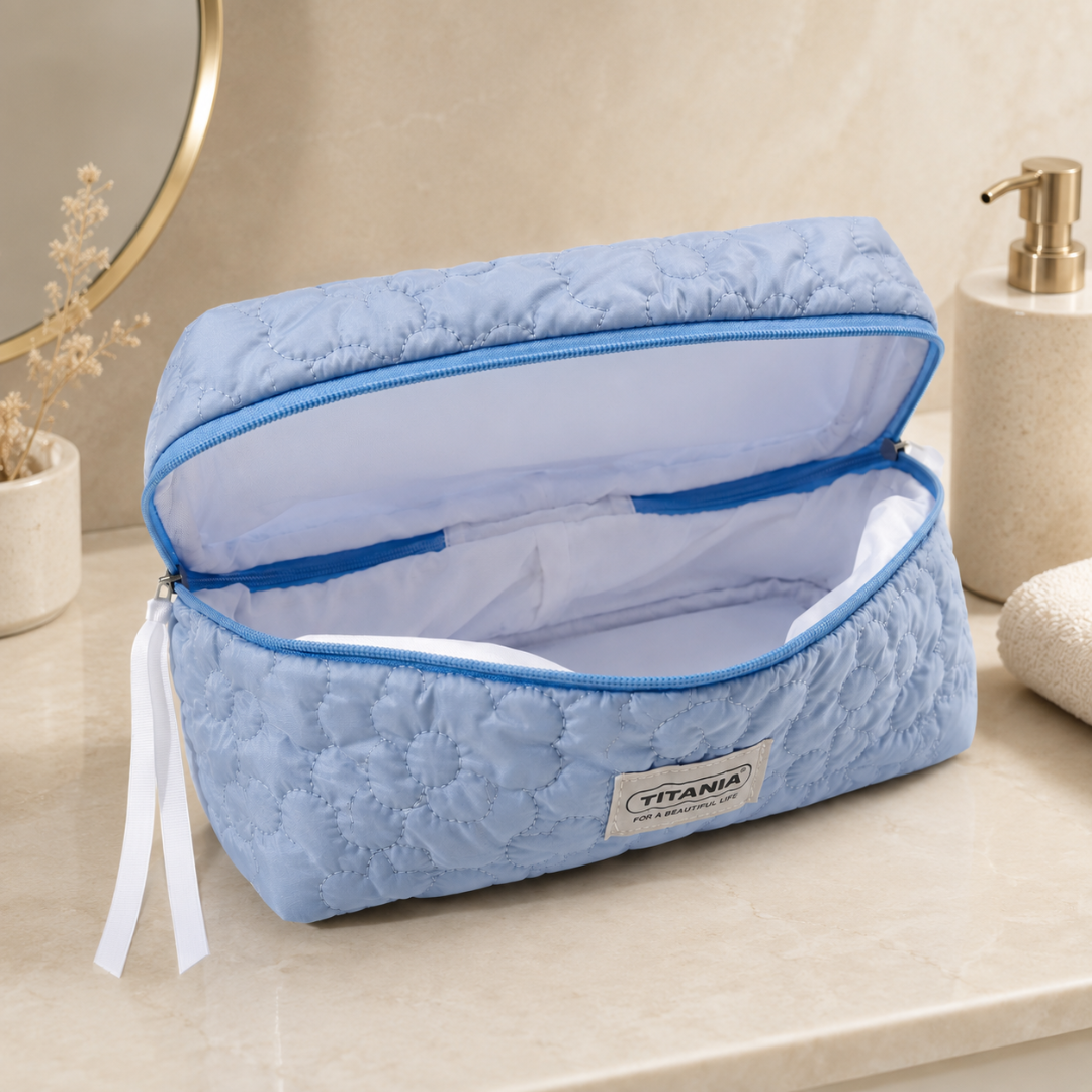 Kosmetiktasche, Hellblau