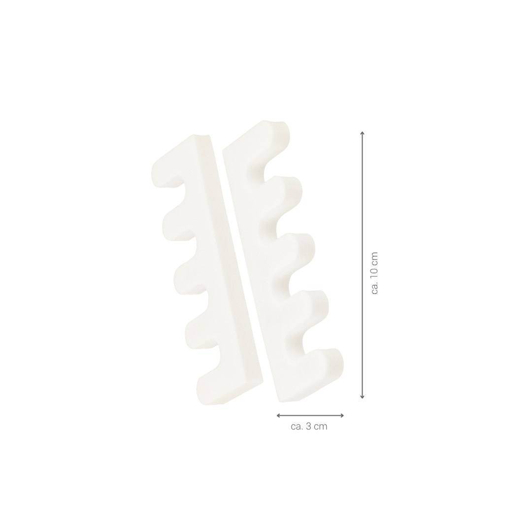 Zehenspreizer weiß (10 cm) – 2 Stück